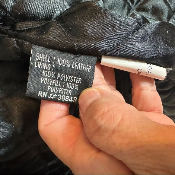 Men's Black Leather Jacket - Picture 2 of 7